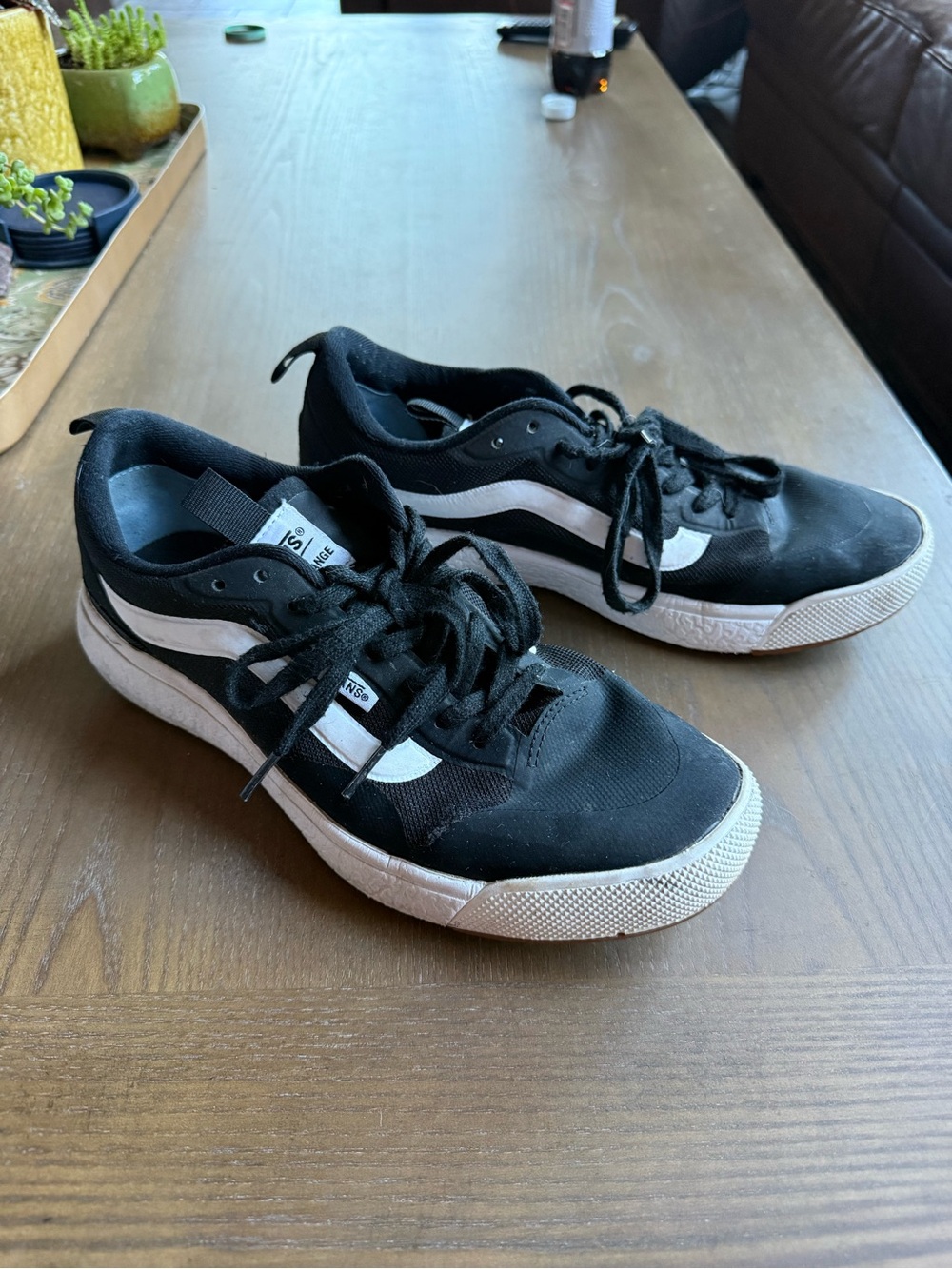 Vans Black and White Low-Top Sneakers